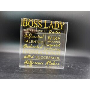 Innovative Acrylic Table Décor Boss Ideal Retirement Promotion Gifts Plaque